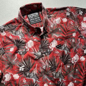 Dixxon Flannel Hawaiian Floral Shirt Men's Size L Limited Edition Snap-On Tools